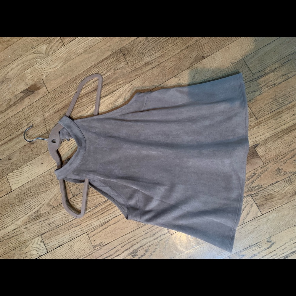 Brown suade tank